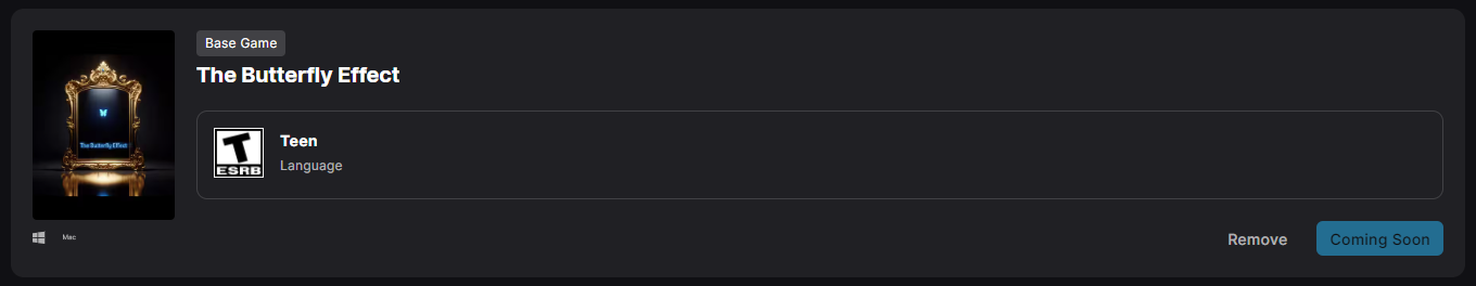 Epic Games The Butterfly Effect In Wishlist